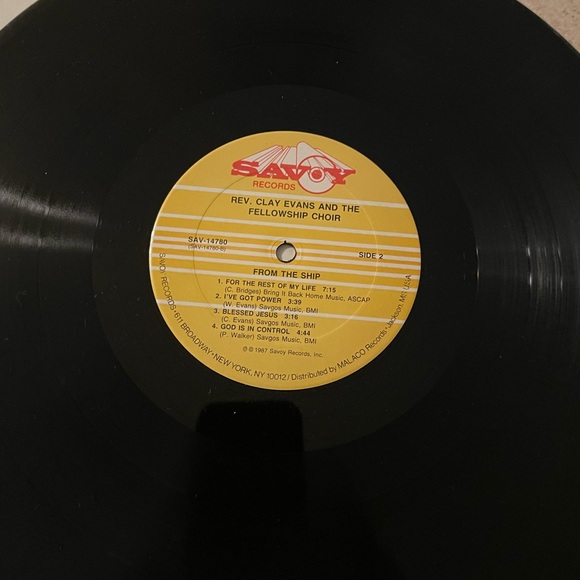 Rev. Clay Evans And The Fellowship Choir* – From The Ship 1985-not tested - Picture 5 of 5
